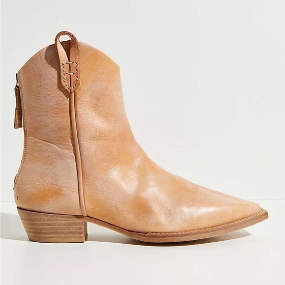 NEW FREE PEOPLE WE THE FREE WESLEY ANKLE BOOT IN PAPAYA - Picture 3 of 7